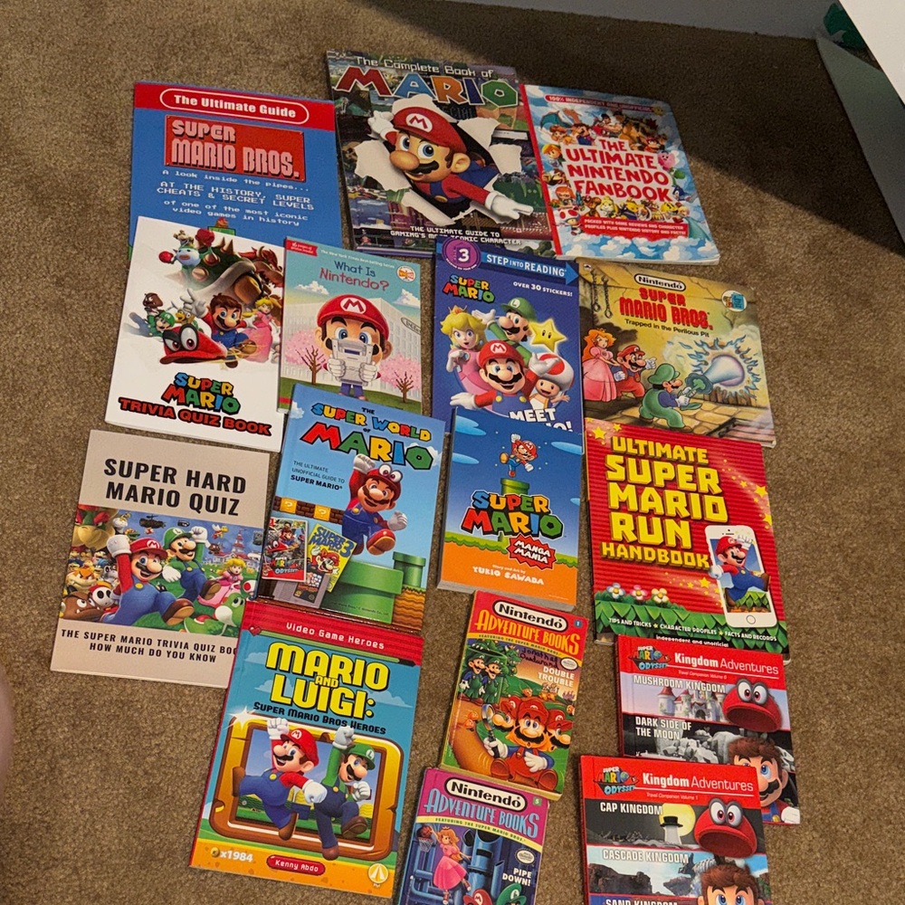 Ultimate fan Super Mario Book Assortment trivia guides adventure biographies kid